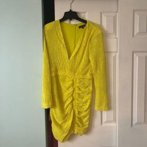 Lavish Alice yellow sequin dress US size 8